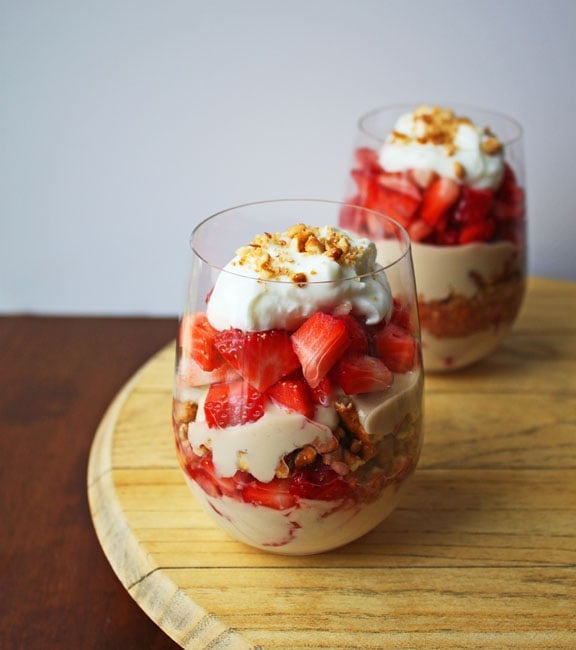 Sweet and Salty Strawberry Pretzal Parfaits