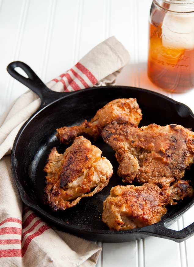 Sweet Tea Fried Chicken in the Oven - Dinner for Two