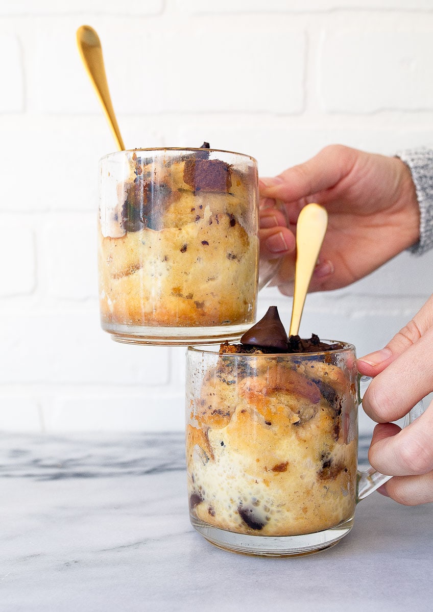 Hershey's Kiss Bread Pudding for Two - Desserts for Two
