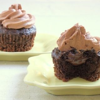 Triple Chocolate Cupcakes with Nutella