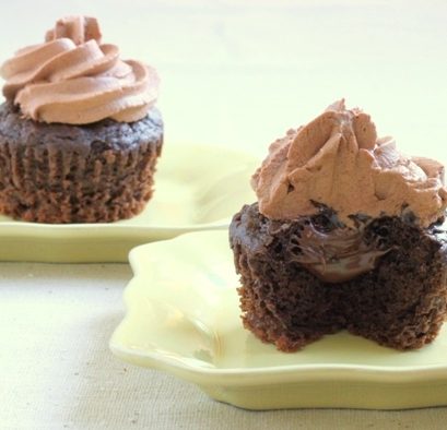 Triple Chocolate Cupcakes with Nutella