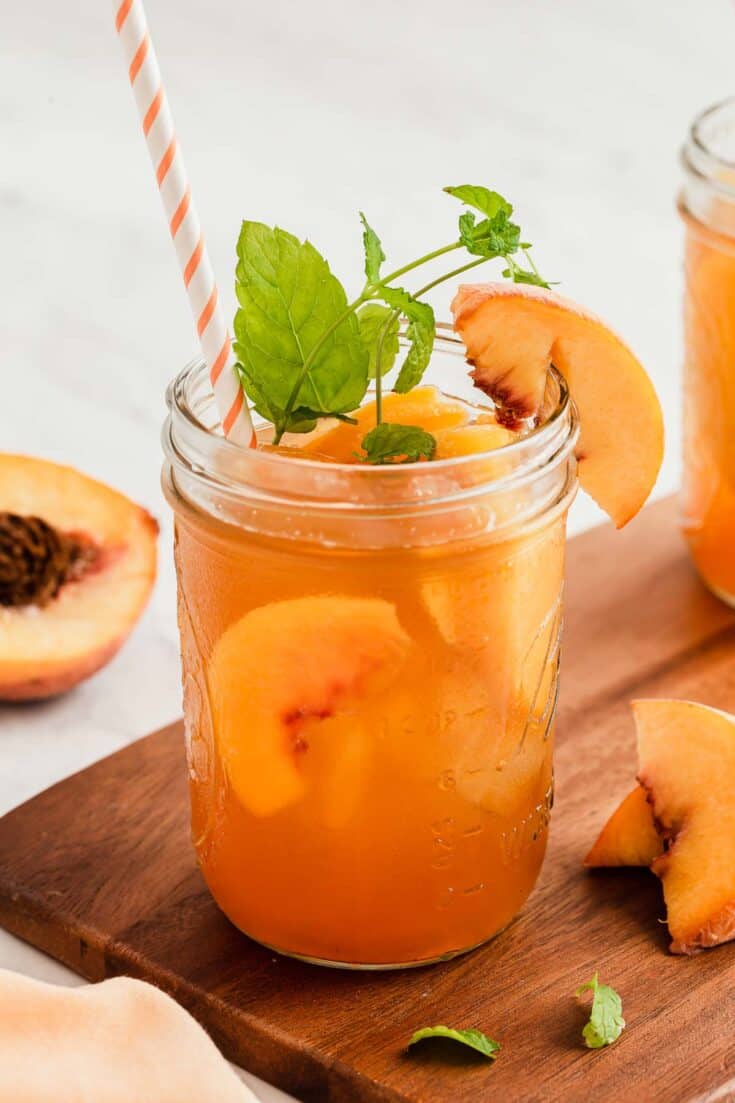 Simple Peach Iced Tea  Minimalist Baker Recipes