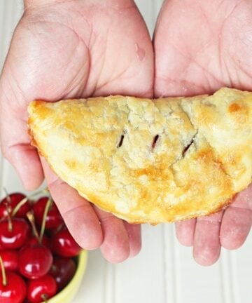Fresh Cherry Hand Pies made using store-bought pastry. So easy!