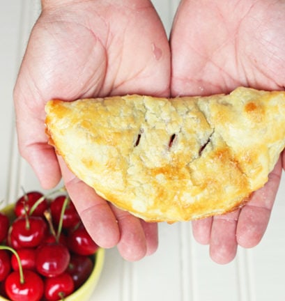 Fresh Cherry Hand Pies made using store-bought pastry. So easy!
