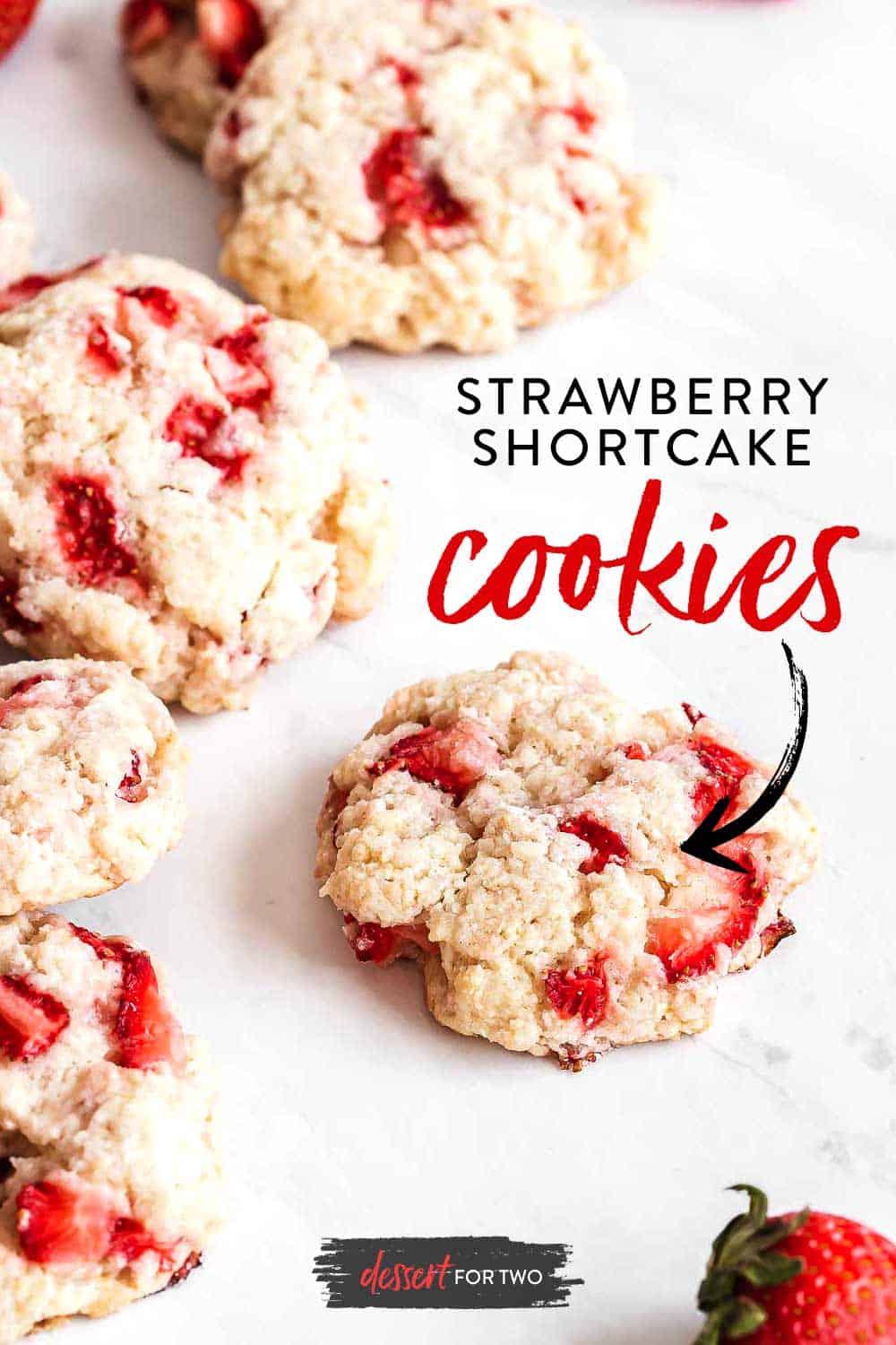 strawberry shortcake cookies on a table