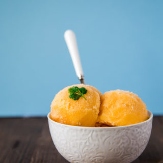 Tangerine Coriander Sorbet Recipe | @dessertfortwo