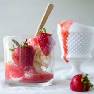 Strawberry Coriander Sundaes | dessertfortwo.com