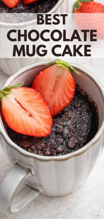 Microwave Chocolate Cake in a Mug (Egg Free) - Dessert for Two