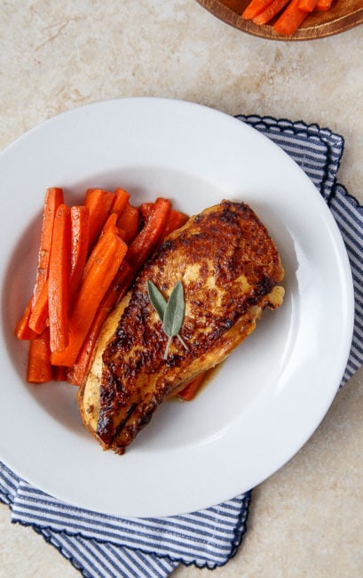 Dinner for two. Your next romantic date night meal: apple cider glazed chicken @dessertfortwo