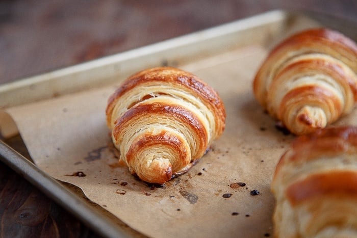 Croissant recipe from scratch. French croissants, small batch