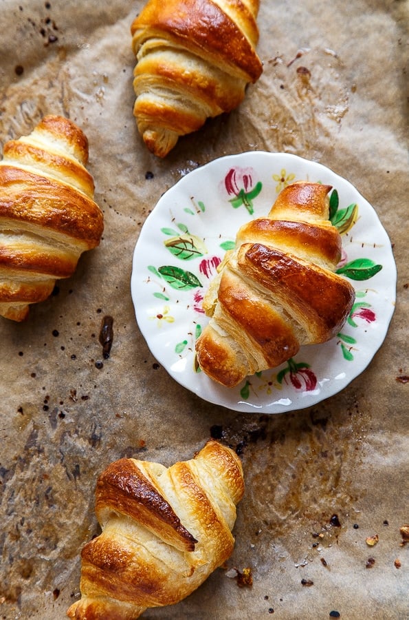 Croissant recipe from scratch. French croissants. A small batch of homemade croissants. Steps are broken up into 3 days, so nothing is too complicated! @dessertfortwo