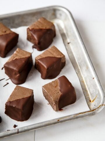 Homemade chocolate marshmallows for Valentine's Day
