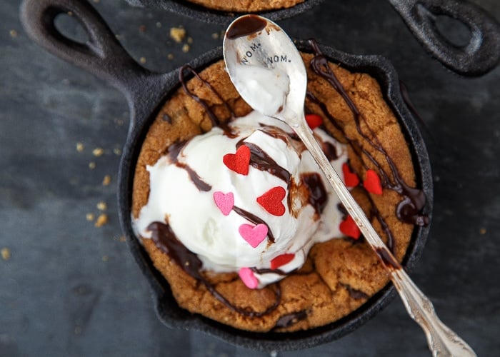 Chocolate Chip Cookie Sundaes for two