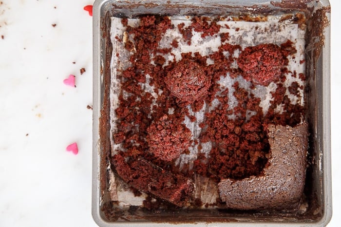 Use cake scraps to make cake truffles and cake pops