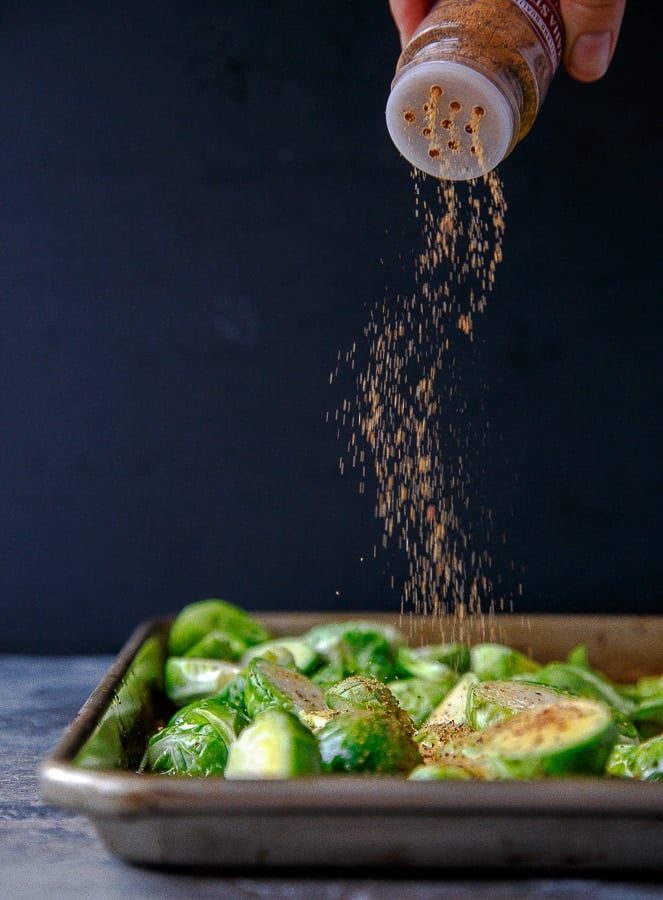 Oven roasted brussel sprouts