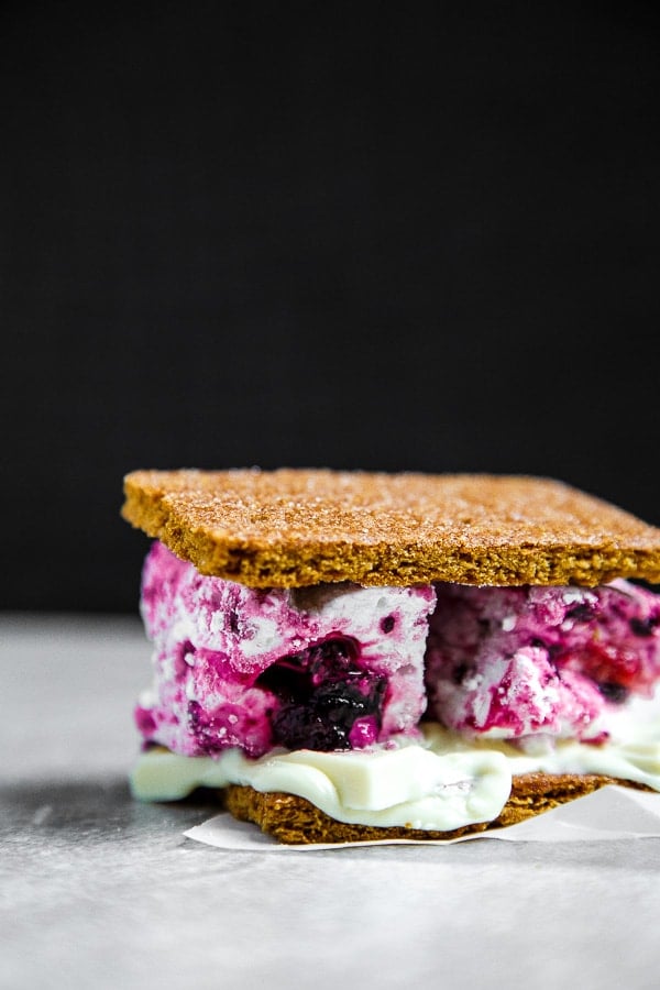 Mixed Berry Marshmallow S'mores recipe