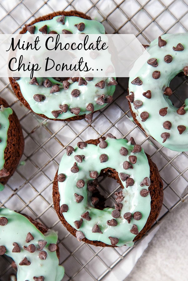 Chocolate Chip Recipes - Mint Chocolate Chip Donuts| Homemade Recipes //homemaderecipes.com/holiday-event/national-chocolate-chip-day