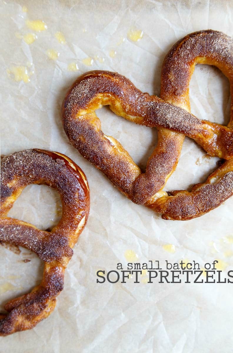 A small batch of soft pretzels recipe