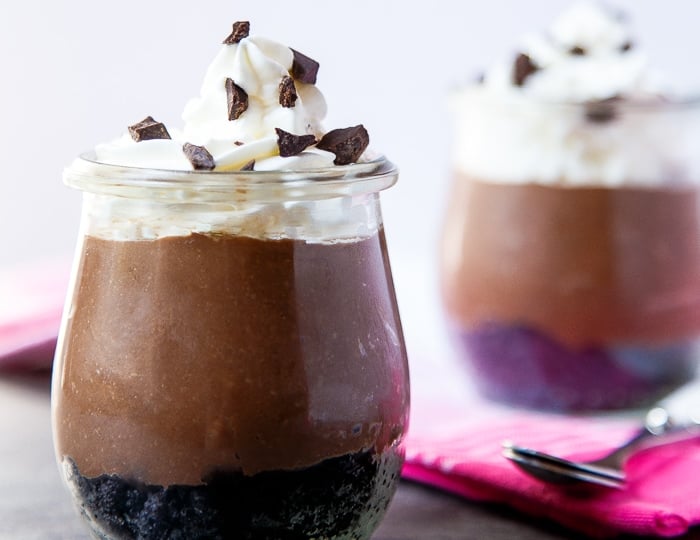 easy no bake chocolate cheesecakes for two