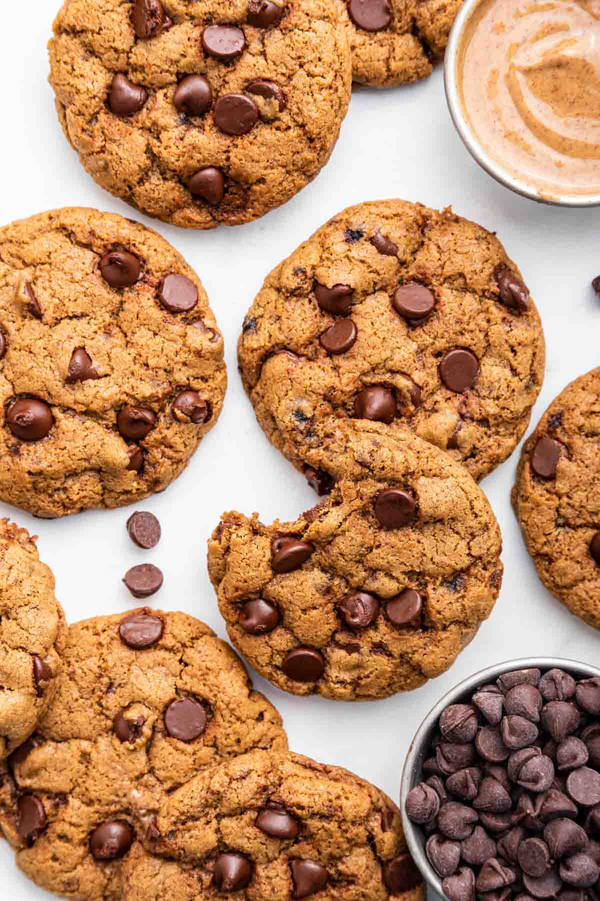 Almond Butter Chocolate Chip Cookies - Dessert for Two