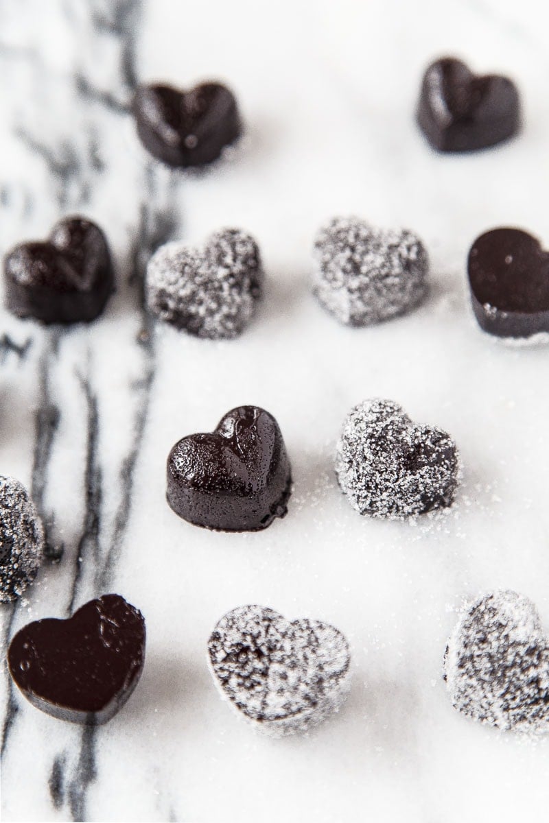 Cold black heart candy