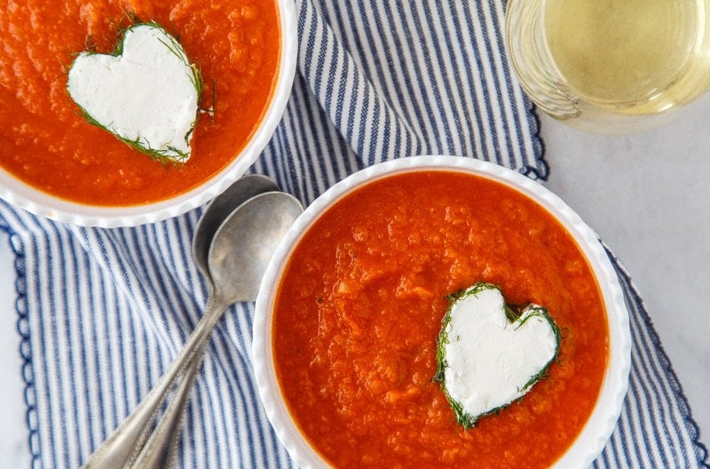 Tomato Fennel Soup with Goat Cheese