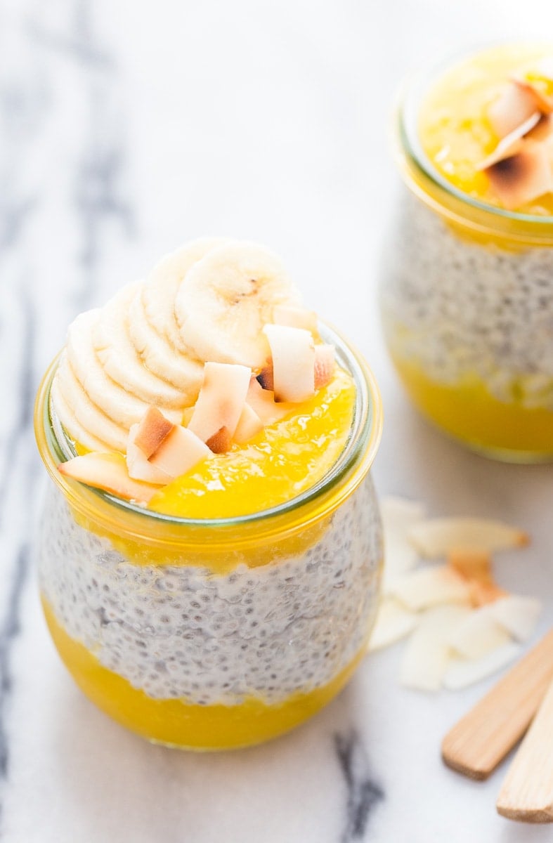 Chia Pudding for Two with Mango and Coconut Milk @DessertForTwo