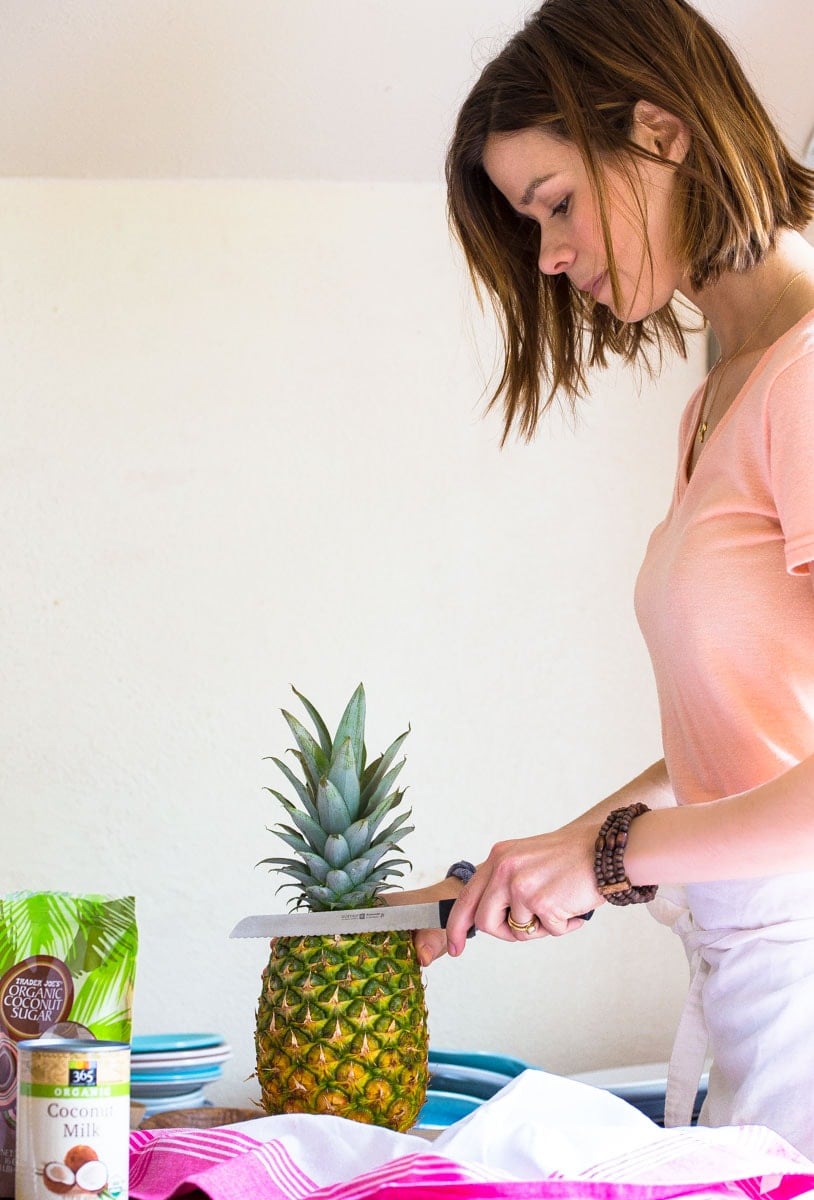 How to cut a pineapple and roast fruit for maximum flavor