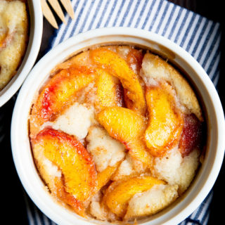 Easy Peach Cobbler Recipe for two