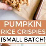pumpkin spice rice krispie treats