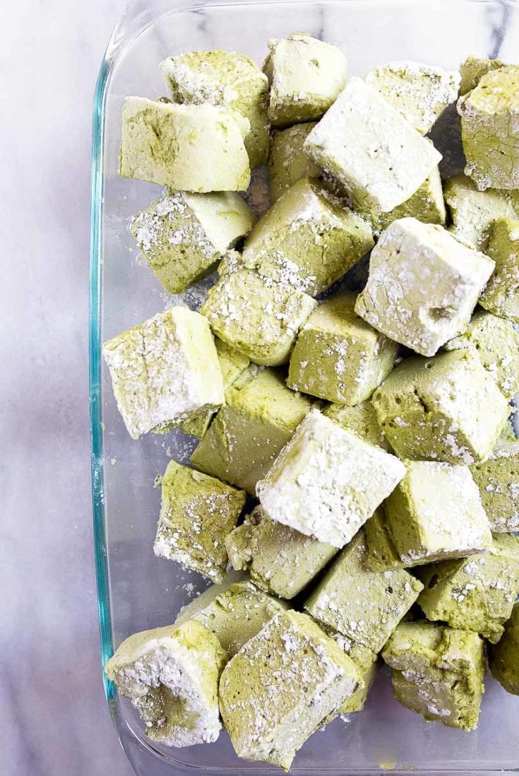Matcha Marshmallows Recipe -Small batch recipe for 8 marshmallows