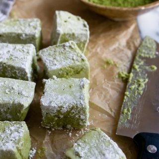 A recipe for homemade matcha marshmallows, a small batch of marshmallows.