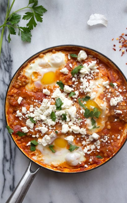 Shakshuka recipe with couscous by Molly Yeh