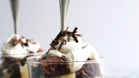 Brownie Trifles for Dessert for Two