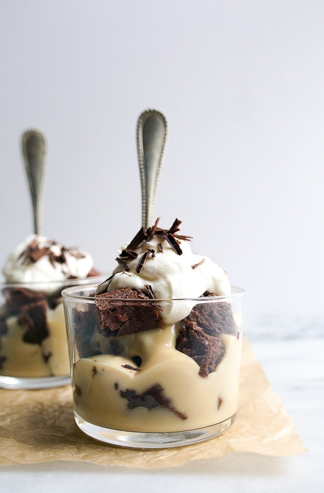 Brownie Trifles for Dessert for Two