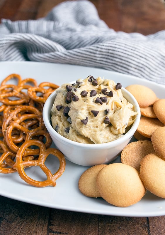 Edible cookie dough dip for one! Small batch of cookie dough dip! The best dessert dip!