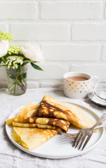Crepe recipe for two people. Small batch crepes for two.