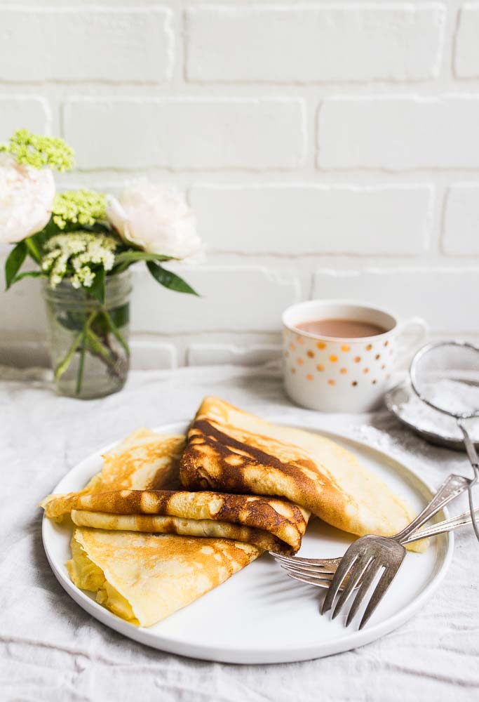 Crepe recipe for two people. Small batch crepes for two.