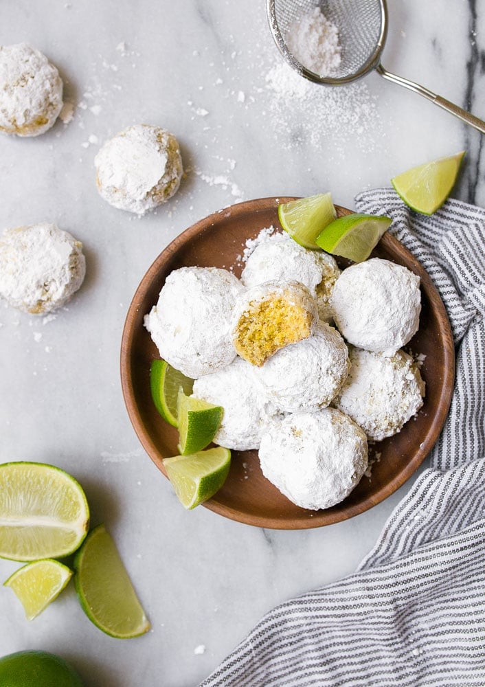 Key Lime Cooler Cookies, made with key lime zest. 
