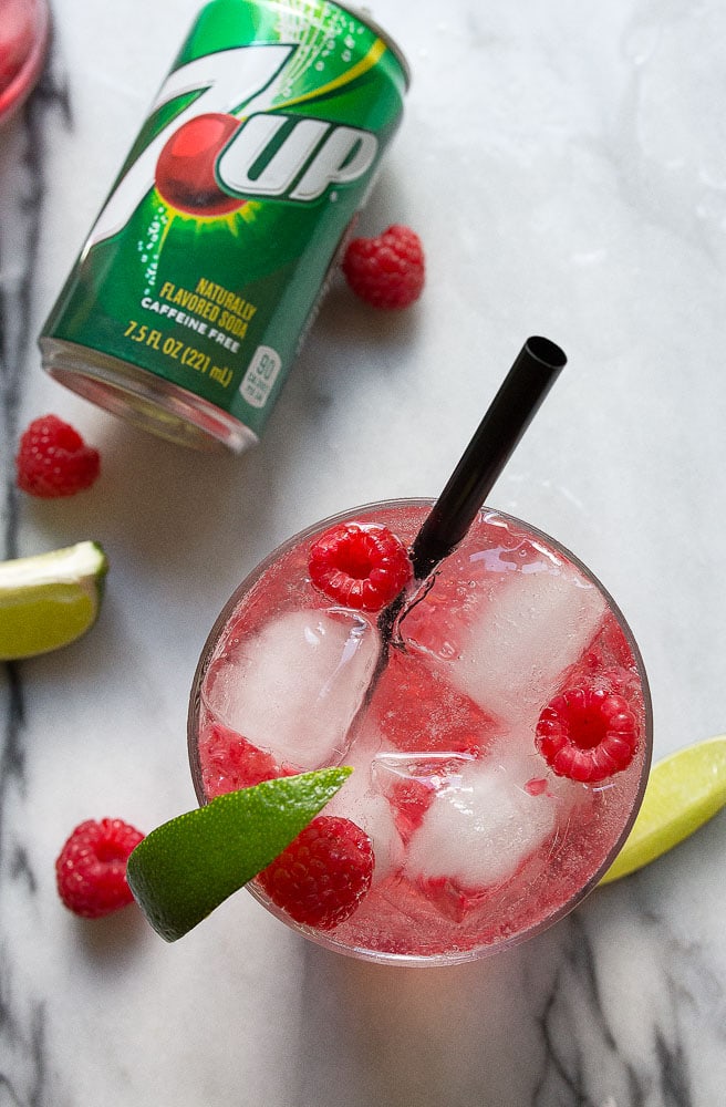 Fresh Raspberry Limeades with Vodka for a boozy limeade!