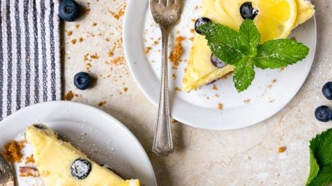 Lemon Blueberry Cheesecake for Two.
