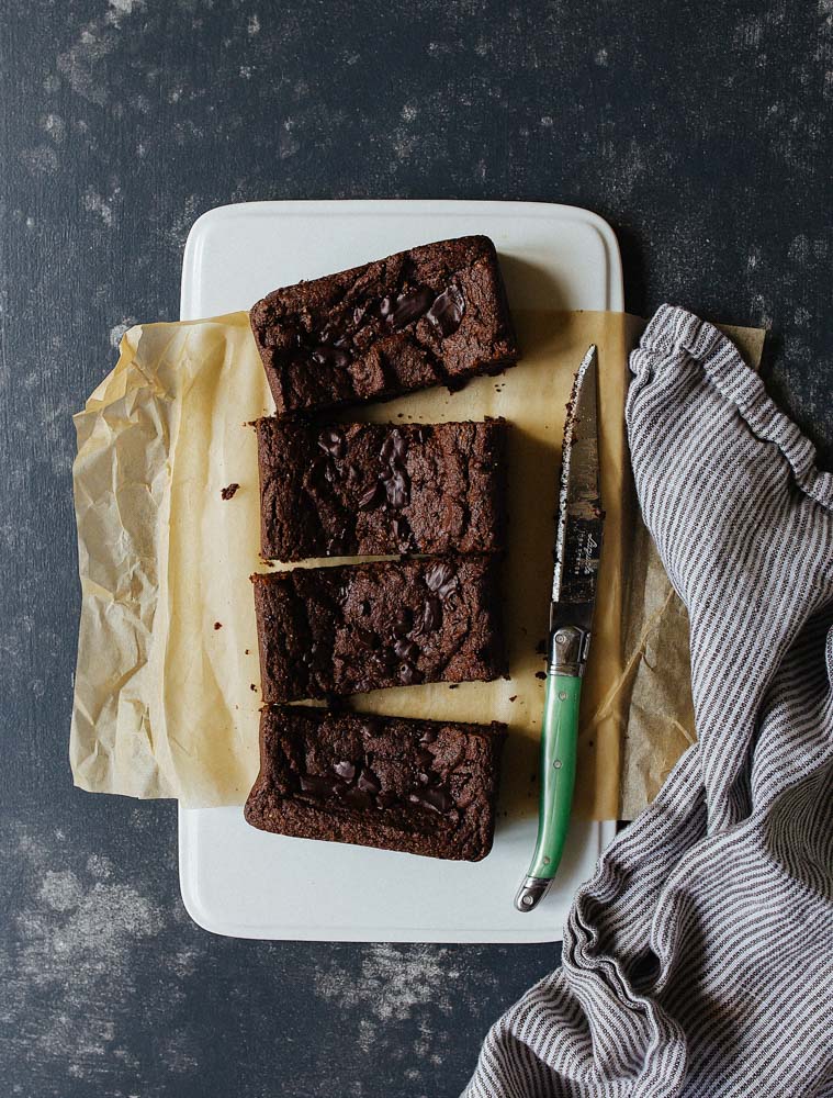 Vegan Gluten Free Brownies for Two, small batch brownies for two.