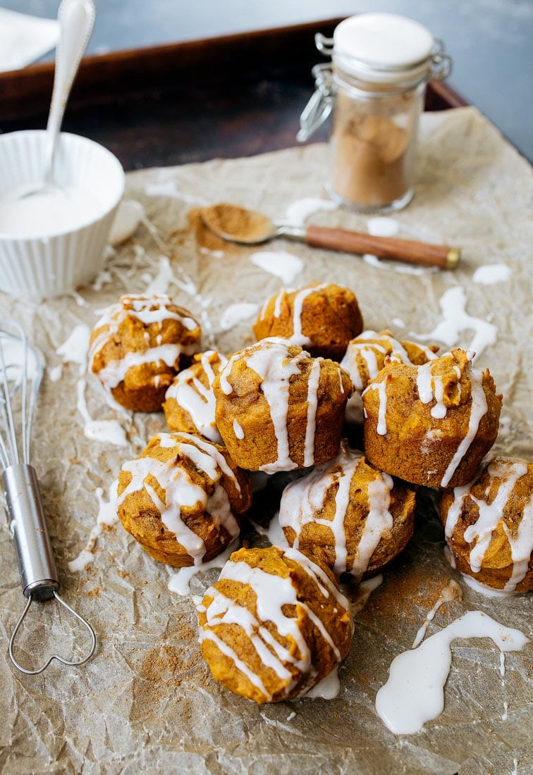 Mini Pumpkin Cakes Recipe with Thick Glaze and more cute pumpkin desserts for two | by Dessert for Two