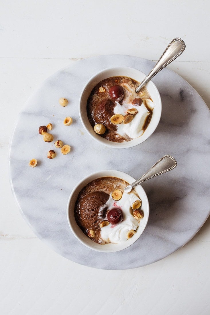 Hazelnut Mocha Affogato for Two. The best coffee dessert for two.