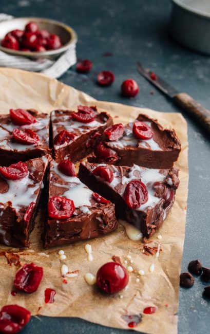 Chocolate Covered Cherry Fudge, small batch fudge recipe by Dessert for Two