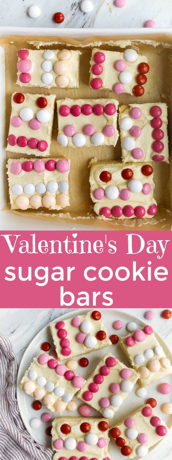 M&M Cookie Bars for Valentine's Day - Dessert for Two
