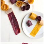 Homemade Fruit Leathers made with just 2 ingredients: frozen fruit and honey. Mango fruit leather and mixed berry fruit leathers.