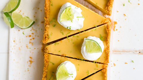 Key Lime Pie Recipe: Small batch key lime pie recipe made in a bread loaf pan to make 5 slices of pie for two.