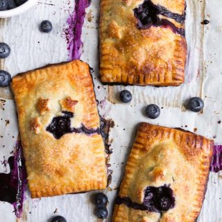 Mini Blueberry Hand Pies Recipe: a mini blueberry pie you can hold in your hand. The best hand pie recipe.