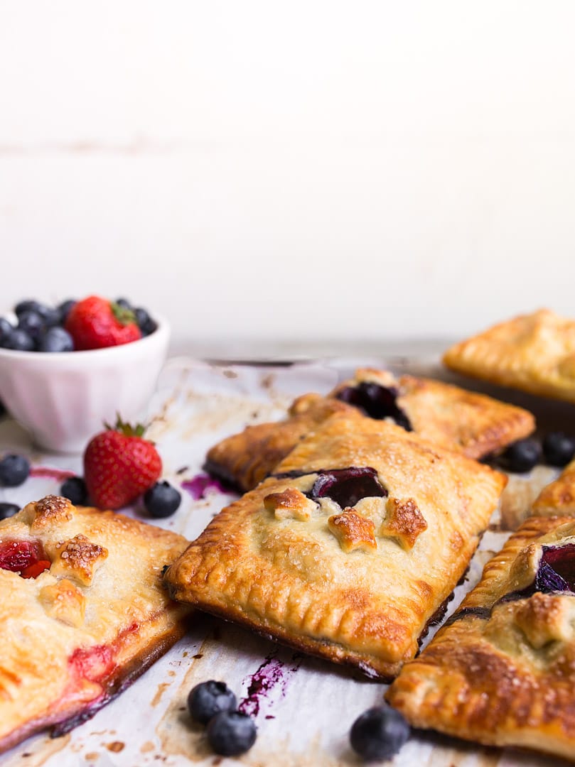 Blueberry Hand Pies Recipe: a mini blueberry pie you can hold in your hand. The best hand pie recipe.